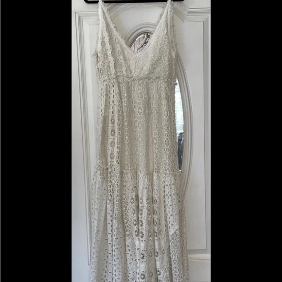 Free People Yesenia Long Dress White, like new - Picture 6 of 7